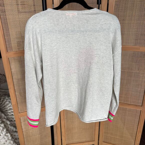 Lisa Todd pink tennis sweater overserved embroidery crewneck size medium - Picture 6 of 6